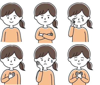 MIX01 上半身 女性_顔白-影ONW MIX01 上半身 女性_顔白-影ONW 女性,レディ,笑う,笑顔,怒る,叱る,泣く,悲しい,安心,安堵のイラスト素材