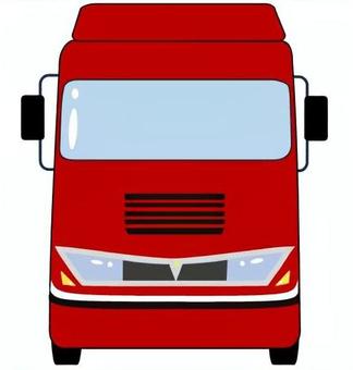 トラック23 車,トラック,正面,物流,運輸,運送,ロジスティクス,引越し,貨物,自動車のイラスト素材