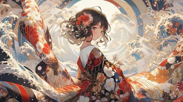 着物姿の女性①