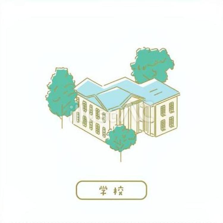 学校／先生のためのイラスト 校舎,学校,スクールのイラスト素材