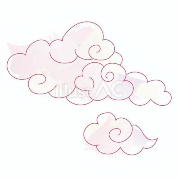 和風雲_2 雲,渦,模様のイラスト素材