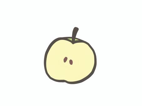 半分に切った青リンゴ 半分に切った青リンゴ りんご,青リンゴ,半分,切断,断面,種,食べ物,果物,フルーツ,八百屋のイラスト素材