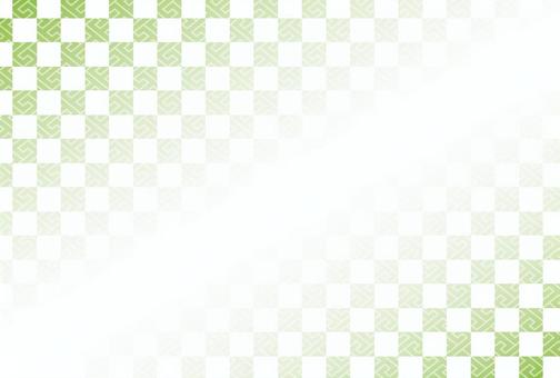 ハガキサイズ背景和柄 市松 紗綾形 緑白 ハガキサイズ背景和柄 市松 紗綾形 緑白 背景,和風,和柄,市松柄,白,緑,格子,紗綾形,グラデーション,年賀状のイラスト素材
