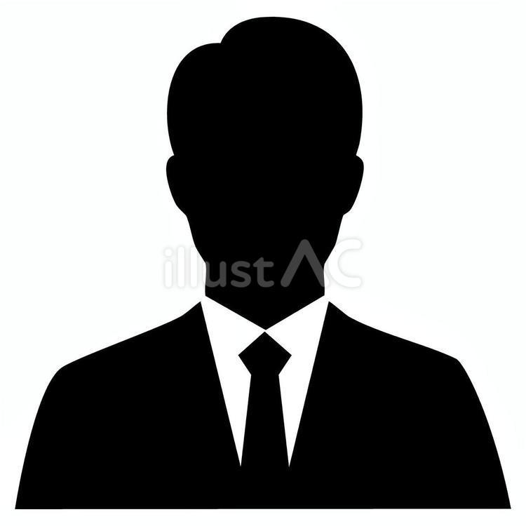 スーツの男性シルエットアイコン03 男,男性,アイコンのイラスト素材