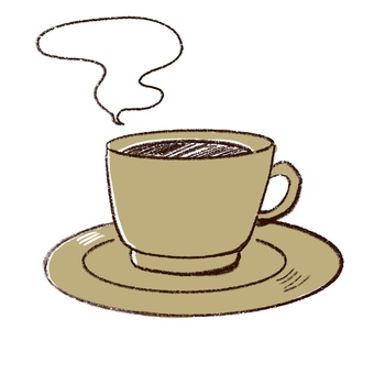 ほっとコーヒー コーヒー,ホット,温かい,ひと休み,休憩,3時,5時,切り替え,おやつ,湯気のイラスト素材