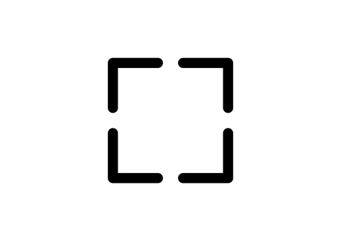 拡大表示アイコン（フルスクリーン） 拡大表示,拡大,フルスクリーン,sns,web,サイト,hp,ホームページ,インターネット,ネットのイラスト素材