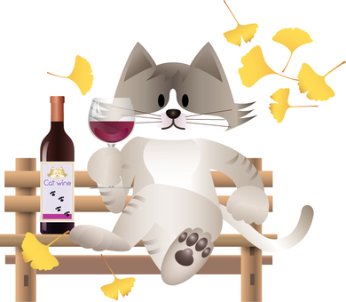 Cats and wine and fall _ g01, кот, кот, кошка, JPG and PNG