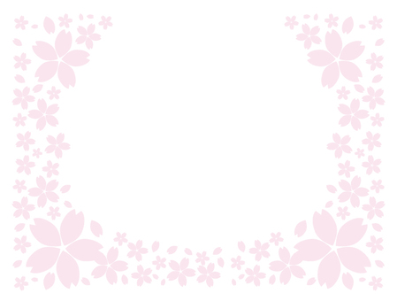 Spring frame, frame, cherry blossoms, simple, JPG