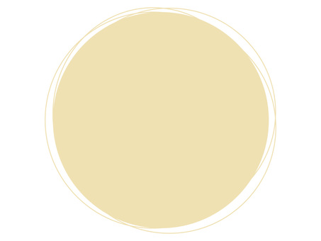 手書き風の優しいベージュの丸フレーム背景 フレーム,背景,丸,円,サークル,手描き,ラフ,ナチュラル,テクスチャ,ベージュのイラスト素材