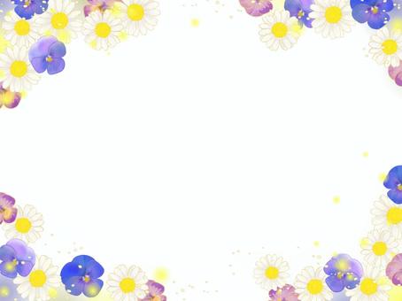 ノースポールとビオラのフレーム2