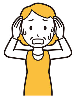  エプロンおばちゃん(黄)-015-バスト