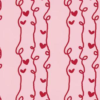 ハートラインレッド 2月14日,2月,冬,バレンタインデー,イベント,ハート,ライン,模様,プレゼント,ギフトのイラスト素材