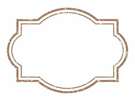 かすれたスタンプ風の飾り枠
