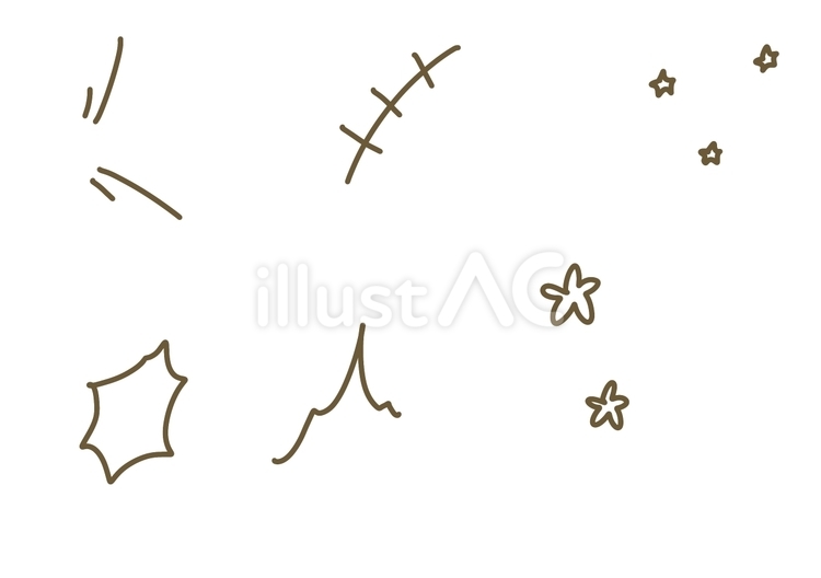 手書きエフェクトのイラスト エフェクト,吹き出し,手書きのイラスト素材