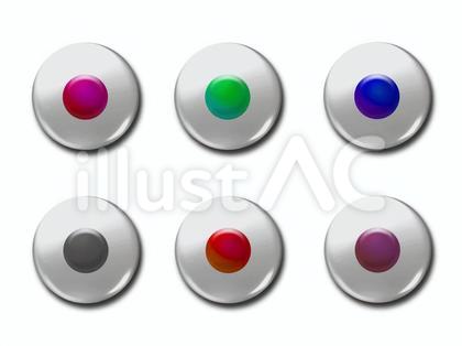 メタリックなボタンスイッチのアイコン