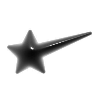 ぷっくりした黒い流星の3Dアイコン 流れ星,アイコン,3d,立体,星,マーク,流星,可愛い,フェミニン,キュートのイラスト素材