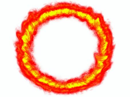 火の輪イラスト【円】 火の輪,円,炎,フレーム,火,枠,シンプルのイラスト素材
