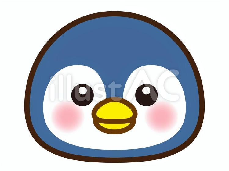 かわいいペンギンの顔アイコンイラスト素材イラスト No 無料イラスト フリー素材なら イラストac