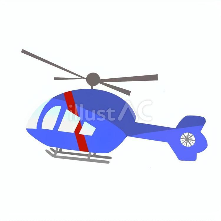 ヘリコプター　警察　手描き ヘリコプター,警察,仕事のイラスト素材