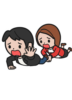 足を引っ張る女子高生 足を引っ張る女子高生 人物,制止,ストップ,足を引っ張る,邪魔,助け,引きずり,主婦,女,普段着のイラスト素材