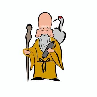 福縁寿様に色つけさせて頂きました。 福縁寿様,神様,七福神,御利益,正月のイラスト素材