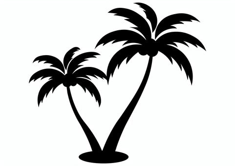 ヤシの木のシルエット4 ヤシの木のシルエット4 ヤシ,木,植物のイラスト素材
