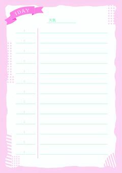 旅のしおり（１DAY） 旅,しおり,1日目,リスト,スケジュール,枠,ライン,フレーム,テンプレート,タイムのイラスト素材