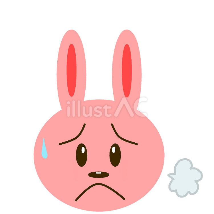 うさぎの困り顔 うさぎ,感情,表情のイラスト素材