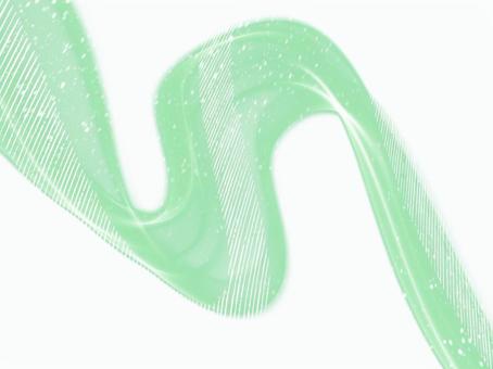 風のリボン-ライトグリーン02 風,リボン,ミント,グリーン,ライン,爽やか,自然,透明感,光,抽象のイラスト素材