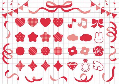 Illustration, red, decoration, deco, 