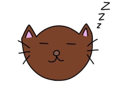 寝てる猫 猫,動物,寝てる,デフォルメ,茶猫のイラスト素材