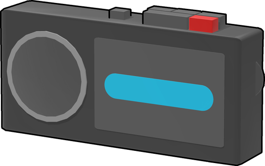 モノラルラジカセ ラジカセ,電化製品,黒物家電,精密機器,オーディオ,モノラル,黒色,3dcg,立体,デフォルメのイラスト素材