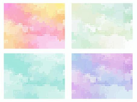 幾何学模様の壁紙４色セット-4 幾何学,背景,壁紙,幾何学模様,モザイク,グラデーション,テクスチャ,パターン,柄,バックグラウンドのイラスト素材