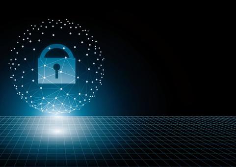 デジタル空間のサイバーセキュリティ デジタル,サイバー,セキュリティ,鍵,テクノロジー,幾何学,ライン,グリッド,空間,スタイリッシュのイラスト素材