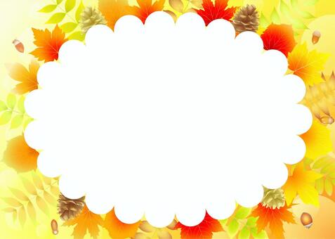 Autumn frame, autumn, maple, autumn leaves, JPG and AI