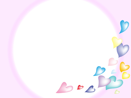 Frame heart colorful, frame, heart, pink, JPG, PNG and AI