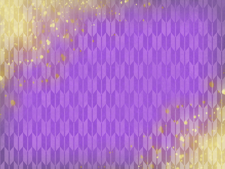 矢絣模様の薄紫と金の和風背景（和紙風） 和柄,矢絣,紫,金,和風,背景,和紙風,やわらかい,上品,優雅のイラスト素材