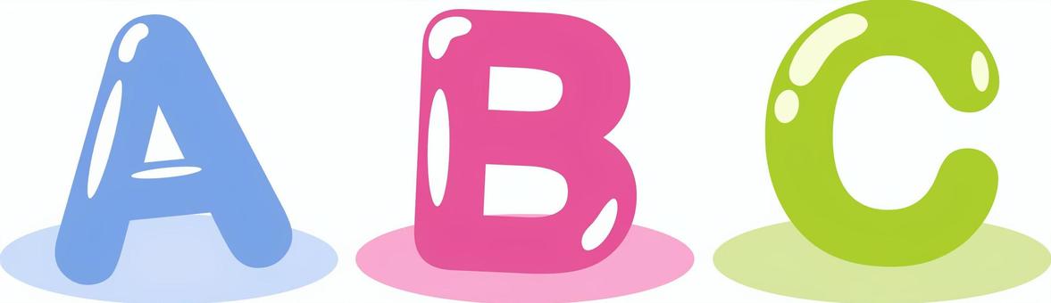 ABC文字 アルファベット,abc,英語,勉強,カラフル,イラストのイラスト素材