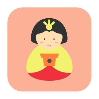 三人官女02 三方(さんぽう)を持つ官女
