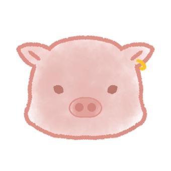 食用豚, JPG 食用豚, 動物, 豬肉, 手繪, JPG