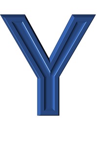 ３D加工アルファベット大文字素材青Y アルファベット,大文字,立体,3d,青,メイリオ,装飾文字,フォント,デザイン,アイコンのイラスト素材