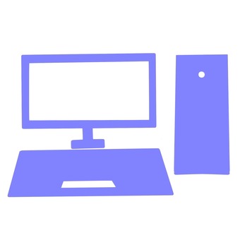 パソコン パソコン,電子機器,アイコン,紺,ポップのイラスト素材