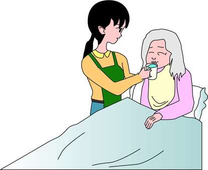 Long-term care caregiver care grandmother woman, care, nurses, care, JPG, PNG and AI