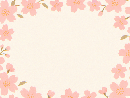 背景【3】 桜,さくら,春,フレーム,枠,春背景,桜フレーム,背景,花,ピンクのイラスト素材