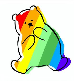 Rainbow bear, , JPG and PNG