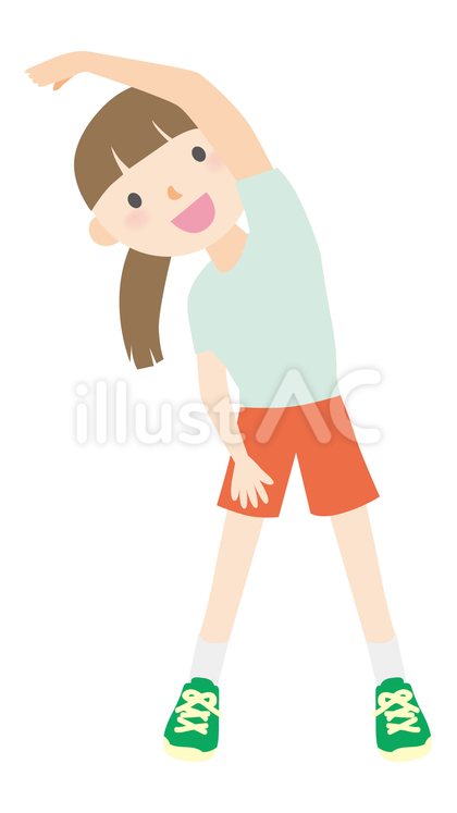 体操する女の子