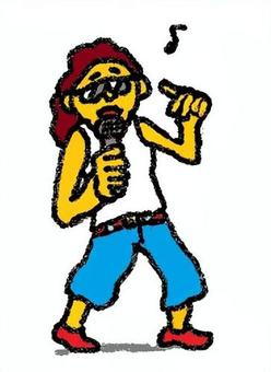 ラッパー 音楽,ラップ,マイク,ヒップホップ,ｍｃバトルのイラスト素材