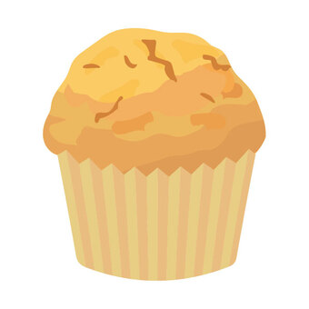 マフィンケーキ1 マフィン,カップケーキ,ケーキ,焼き菓子,お菓子,おやつ,スイーツ,ティータイム,手作り,甘いのイラスト素材
