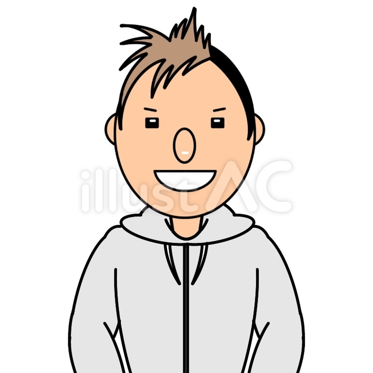 パーカー男性イラスト No 無料イラストなら イラストac