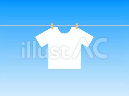洗濯物・干されたTシャツ